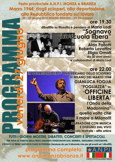 ANPI Monza Brianza - manifesto per Festa Provinciale