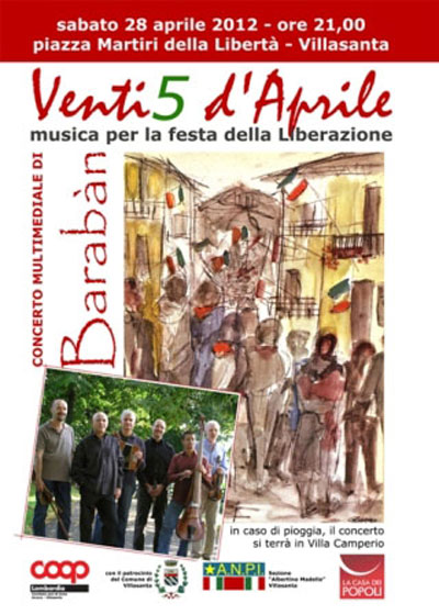 ANPI Villasanta - manifesto concerto Venti5 d'Aprile