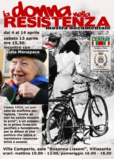 ANPI Villasanta - manifesto La donna nella Resistenza