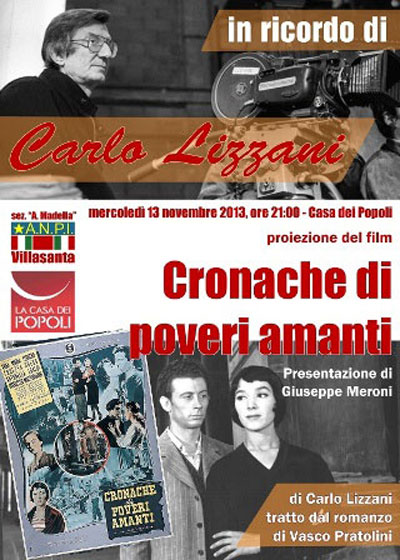 ANPI Villasanta - manifesto in ricordo di Carlo Lizzani