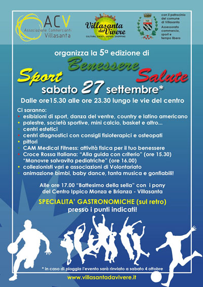 Associazione Commercianti - flyer Sport-Benessere-Salute
