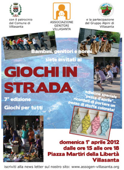 Associazione Genitori - manifesto Giochi in Strada