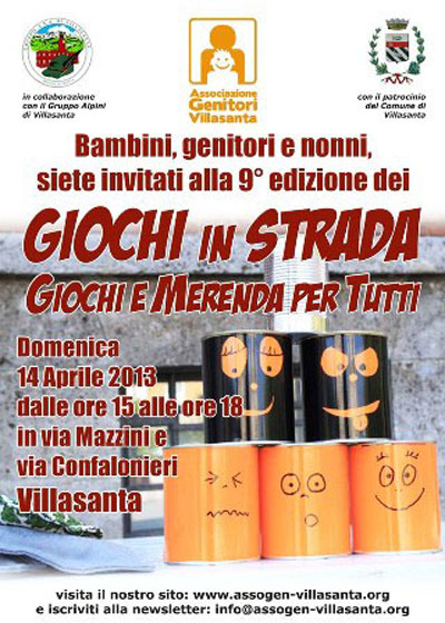 Associazione Genitori - manifesto Giochi in Strada