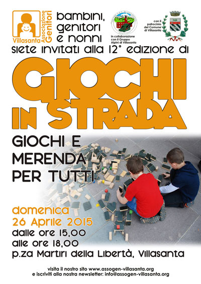 Associazione Genitori - manifesto Giochi in Strada