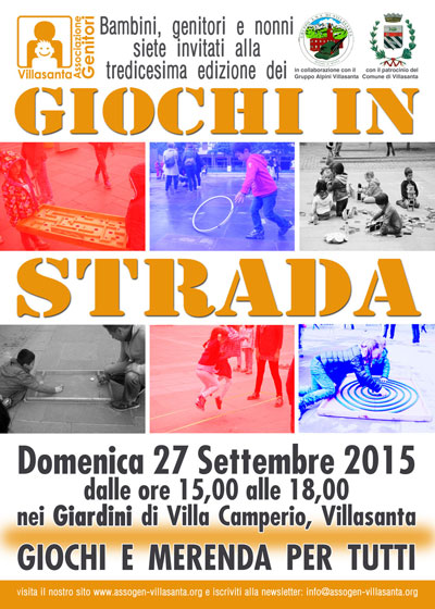 Associazione Genitori - manifesto Giochi in Strada