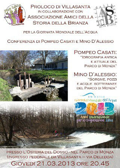 Proloco - manifesto Giornata mondiale dell'acqua
