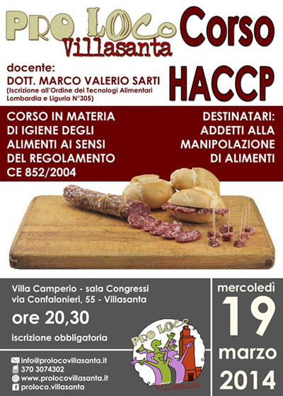 Proloco - manifesto Corso HACCP