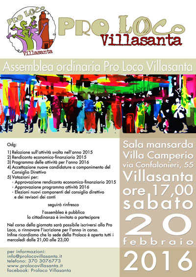 Proloco - manifesto assemblea soci