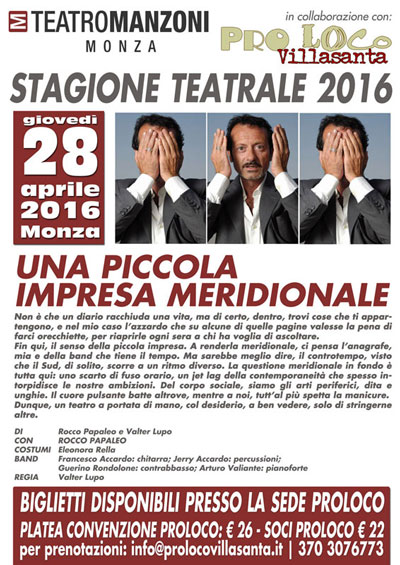 Proloco - manifesto invito a teatro