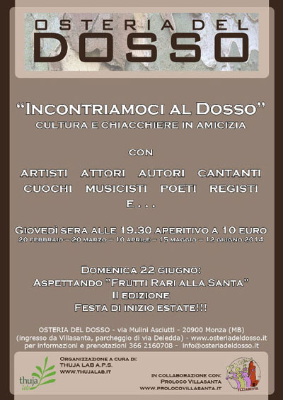 Thuja Lab - flyer Incontriamoci al Dosso