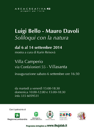 Thuja Lab - manifesto e flyer Soliloquio con la Natura