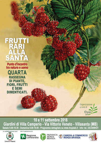 Thuja Lab - flyer Frutti Rari alla Santa 2016