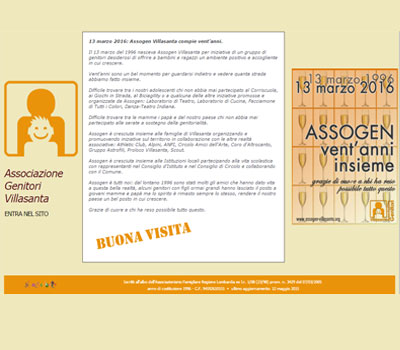 realizzazione sito www.assogen-villasanta.org