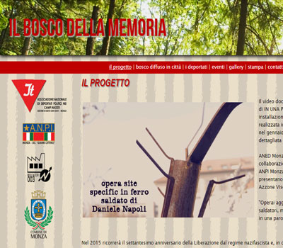 realizzazione sito www.boscodellamemoria.com
