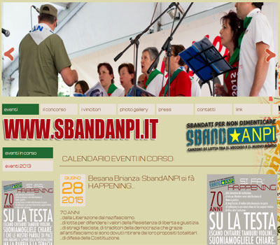 realizzazione sito www.sbandanpi.it